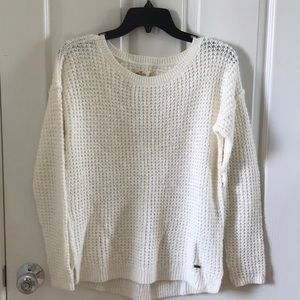 Hollister White Knit Sweater